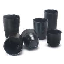 Thickened melamine mouth cup imitation porcelain black water cup frosted hotel mahjong parlor commercial cup plastic cup beverage cup