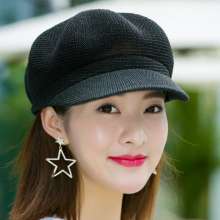 Hat female Korean version of the wild Bere hat travel sun hat sun hat octagonal hat straw hat net hat tide i872 (hat 24)