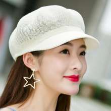 Hat female Korean version of the wild Bere hat travel sun hat sun hat octagonal hat straw hat net hat tide i872 (hat 24)