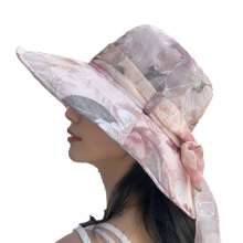 [5 colors optional] Korean version of the organza flower hat chiffon breathable embroidery beach hat sun hat holiday outdoor sun hat YWDF-3 (hat 26)