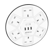 New 1.8 m UFO socket multi-function USB smart strip switch socket creative row plug factory direct sales