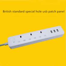 13A British standard socket with USB British Hong Kong version of the electric board British standard plug Hong Kong Macau Singapore wiring board 1.8 meters