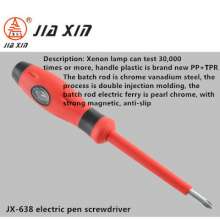 JX-638 a cross insulated electric pen screwdriver specifications rust-proof magnetic high hardness test pencil screwdriver