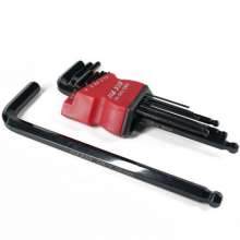 JX-503 extra hard chrome vanadium steel 9 piece set ball type hex wrench S2 steel metric ball head L type plum wrench