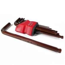 S2 Allen wrench set Super hard bronze hexagonal long and long ball head 9 piece set 504