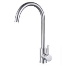 Factory direct kitchen bathroom hot and cold rotating sink wash vertical single handle single control stainless steel sink faucet 170158