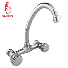 Factory direct Hu Ben bathroom copper flat into the wall with two-wheeled kitchen sink hot and cold water mixer 170141