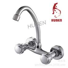 Factory direct tiger Ben bathroom hand wheel hot and cold sink copper valve body can be rotated into the wall kitchen sink faucet 15015
