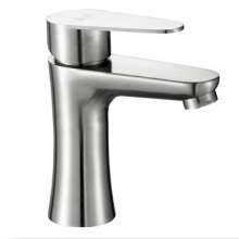 Factory direct small waist basin faucet wash basin faucet single hole hot and cold water mixing valve stainless steel faucet 170109