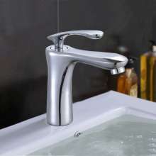 Factory direct Fujian plumbing bathroom wholesale brass hot and cold basin faucet built-in duck tongue single hole faucet 170252