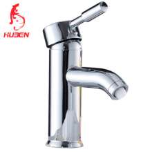 Factory direct Hu Ben bathroom glass short curved basin hot and cold water mixer tap basin wash basin single hole 15-070