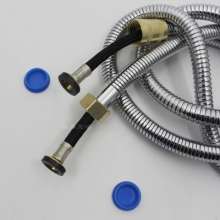 1.5 m brass cap plating encryption pull explosion-proof shower hose household bathroom bath shower nozzle connection tube plastic