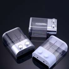 Hotel bathroom double head simple manual soap dispenser home kitchen bathroom wall-mounted hand sanitizer bottle shower gel soap box AH-19 plating
