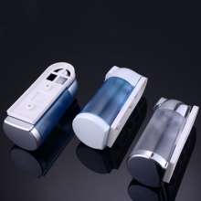 Hotel bathroom manual soap dispenser Home kitchen bathroom Wall-mounted hand sanitizer bottle shower gel soap box AH-23 transparent blue + matt silver