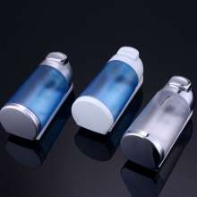 Hotel bathroom manual soap dispenser Home kitchen bathroom Wall-mounted hand sanitizer bottle shower gel soap box AH-23 transparent blue + matt silver