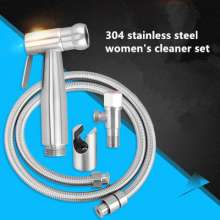 304 stainless steel bidet toilet spray gun faucet hand-held pressure washer nozzle hose shower seat angle valve female cleaner 1.5 m