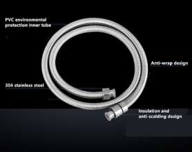 Bathroom Shower Set 304 Stainless Steel Brushed Bidet Set Threaded Shower Hose Women's Cleaner 1.5 Meters
