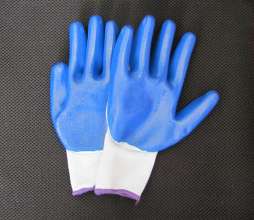 Ding Qinglan rubber gloves protective work site dipping gloves wear-resistant anti-slip