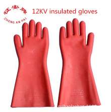 Genuine Zhengan 12KV insulation gloves rubber electrician anti-electric factory workshop testing with i high-voltage electrician gloves