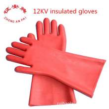 Genuine Zhengan 12KV insulation gloves rubber electrician anti-electric factory workshop testing with i high-voltage electrician gloves