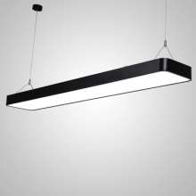 Office supermarket square line chandeliers Modern minimalist splicing office lighting led strip light