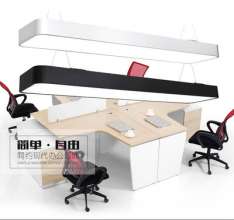 Office supermarket square line chandeliers Modern minimalist splicing office lighting led strip light