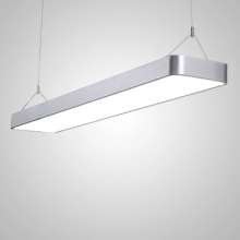 Office supermarket square line chandeliers Modern minimalist splicing office lighting led strip light