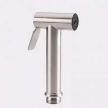 Weichang Hardware New 304 Stainless Steel Handheld Cleaning Bidet Wall-mounted Pressurized Sprayer Right Angle Spray Gun Shower Flower 009