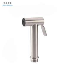 Weichang Hardware New 304 Stainless Steel Handheld Cleaning Bidet Wall-mounted Pressurized Sprayer Right Angle Spray Gun Shower Flower 009