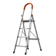 Stainless steel ladder thickened D pipe multistage ladder for daily use at home, both sides of hand anti-slip aluminum alloy miter ladder
