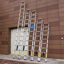 Telescopic aluminum alloy engineering ladder bamboo lock-type anti-skid aluminum ladder thickened single-sided ladder telescopic aluminum household ladder