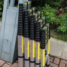 Telescopic aluminum alloy engineering ladder bamboo lock-type anti-skid aluminum ladder thickened single-sided ladder telescopic aluminum household ladder