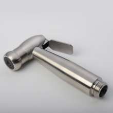 Weichang factory direct sales 304 stainless steel brushed oval big nozzle spray gun handheld pressurized toilet toilet flusher 006D
