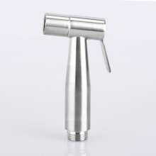 Factory wholesale Hand-held cleaning supercharged bidet nozzle spray gun 304 stainless steel cleaning toilet flusher 001 gun