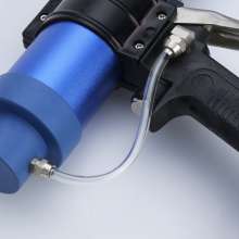 Guangdong meili quality assurance adjustable speed hard tube pneumatic glue gun glue tool meili sewing agent glass pressure glue gun 3000B glass glue gun
