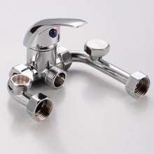 Manufacturers direct selling electric water heater U - type mixing valve all copper Ming installed hot and cold mixing faucet alloy handle