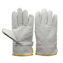 Short leather gloves driver full cowhide protective wear-resistant welder gloves
