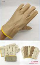 Short leather gloves driver full cowhide protective wear-resistant welder gloves