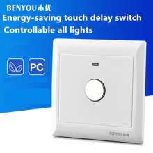 Type 86 concealed touch switch touch automatic delay hotel home corridor controllable energy-saving LED lights