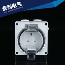 British socket. IP66 waterproof socket. Industrial socket. Outdoor waterproof socket. Rainproof socket. Panel. Strip