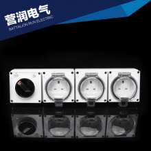 IP66 waterproof socket. Industrial socket. Outdoor waterproof socket Rainproof socket. British socket. socket. panel