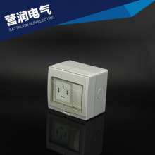 Waterproof multi-function wall mounted socket One switch plus one three-phase socket Switch socket Sockets Reliable performance Panel