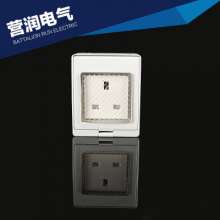 Waterproof socket, wall mounted, British socket, wall switch, waterproof socket, socket