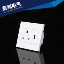 USB+英式面板  英式插座 墙壁开关插座 跷板开关86型面板 卡入功能键