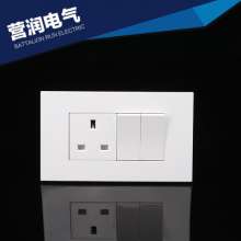 Switch + British wall switch socket rocker switch type 86 panel snap in function key panel socket