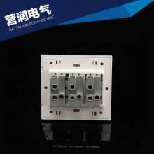 Three-position switch panel Wall switch socket Rocker switch type 86 panel Card-in function key socket British socket