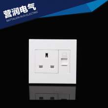 Five-hole + computer Wall switch socket rocker switch type 86 panel Card-in function key panel socket British socket plus computer