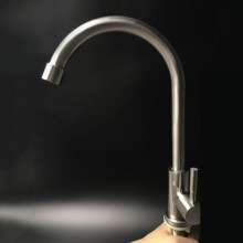 Water source bathroom processing shop 304 stainless steel faucet Single cold faucet Kitchen faucet Basin faucet Vertical faucet big bend Faucet 10011