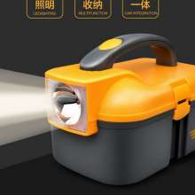 Household portable lighting kit plastic tool storage box
