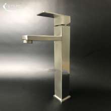 Water source bathroom processing shop SUS304 stainless steel above counter basin faucet hot and cold water faucet square basin faucet wash basin hot and cold brushed faucet square faucet